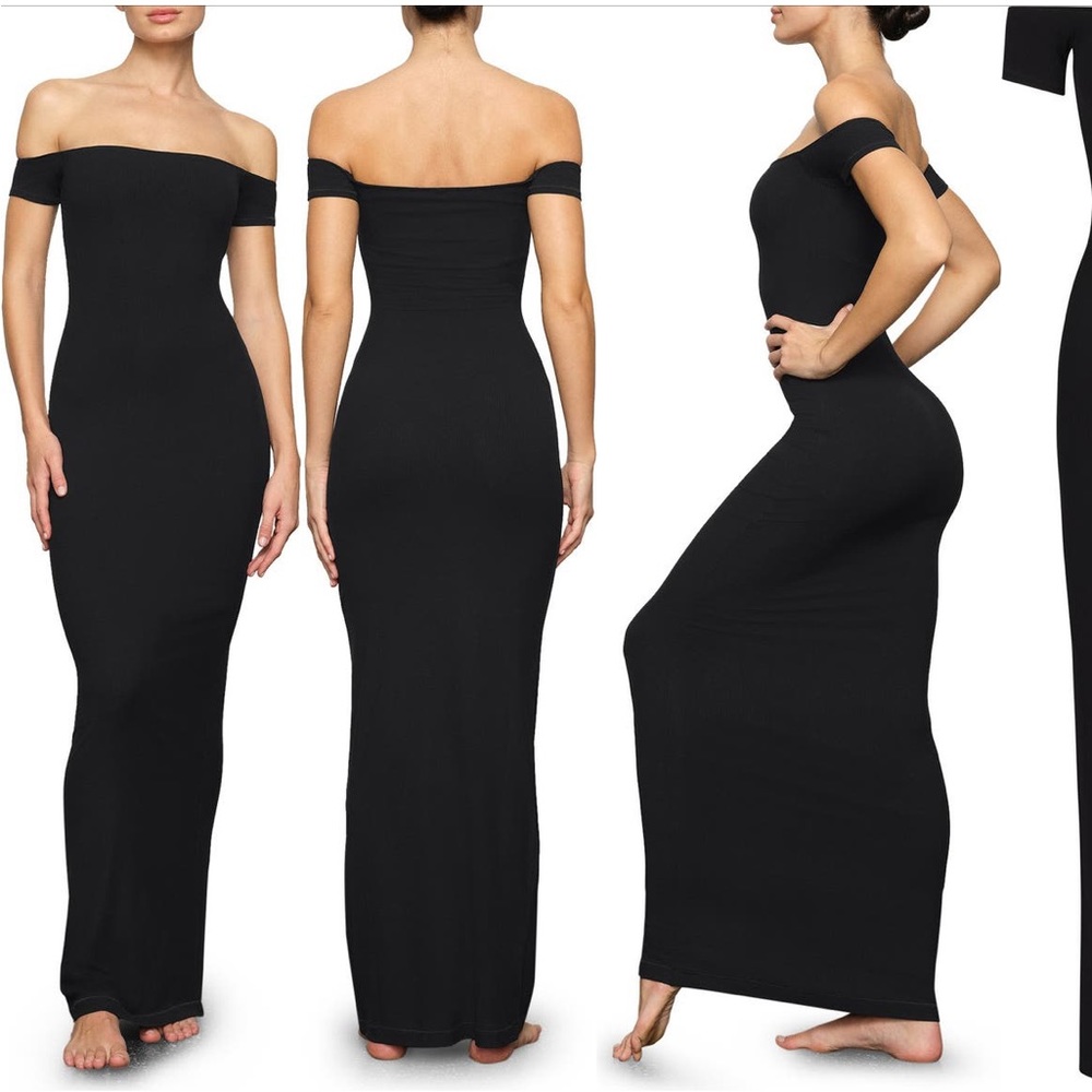 Skims Soft Lounge Off the Shoulder Dress